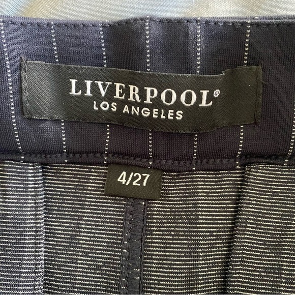Liverpool Navy Pinstripe Pencil Skirt, 4/27 - Picture 10 of 13